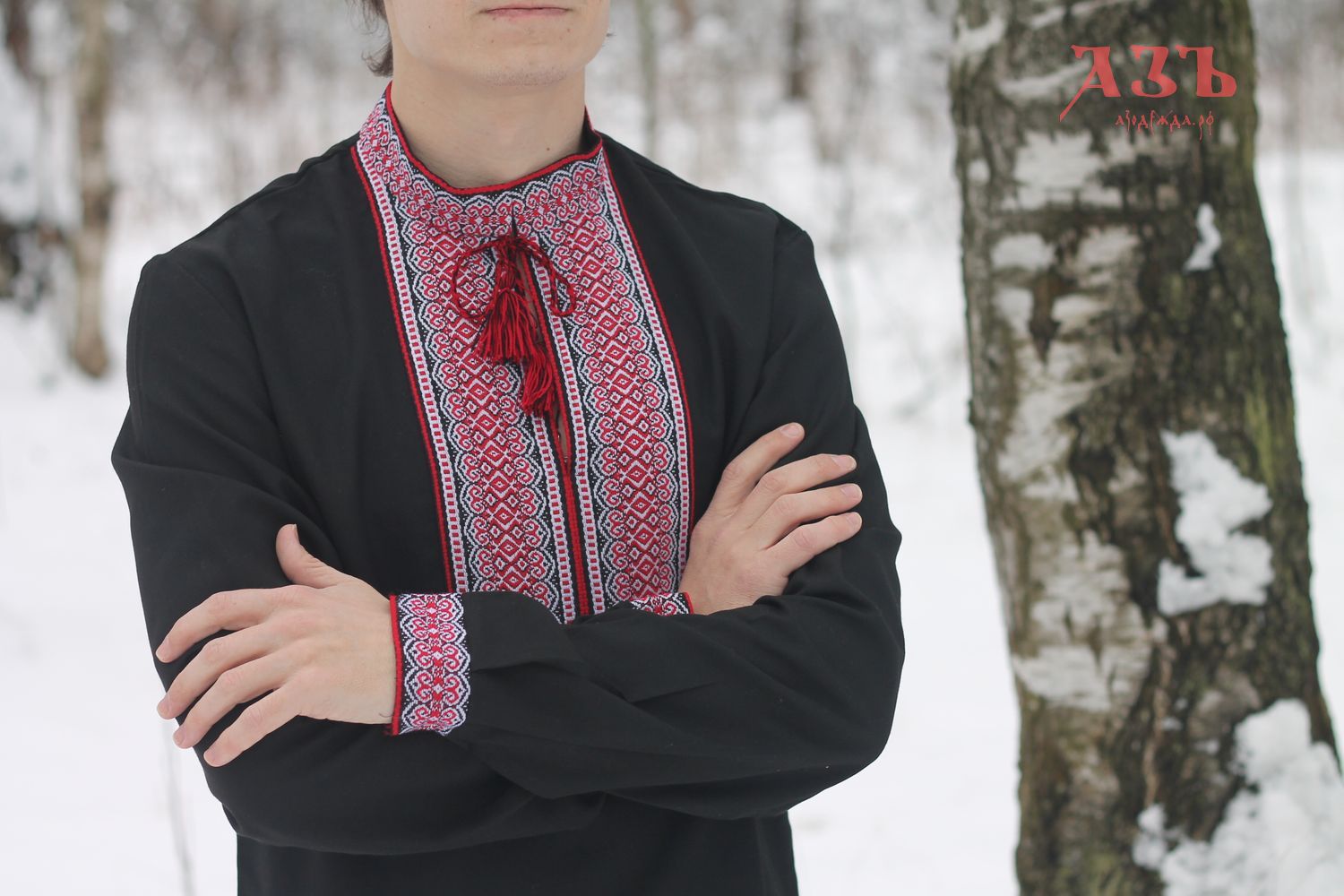 Традиционная славянская вышиванка «Благовест», лён 100%